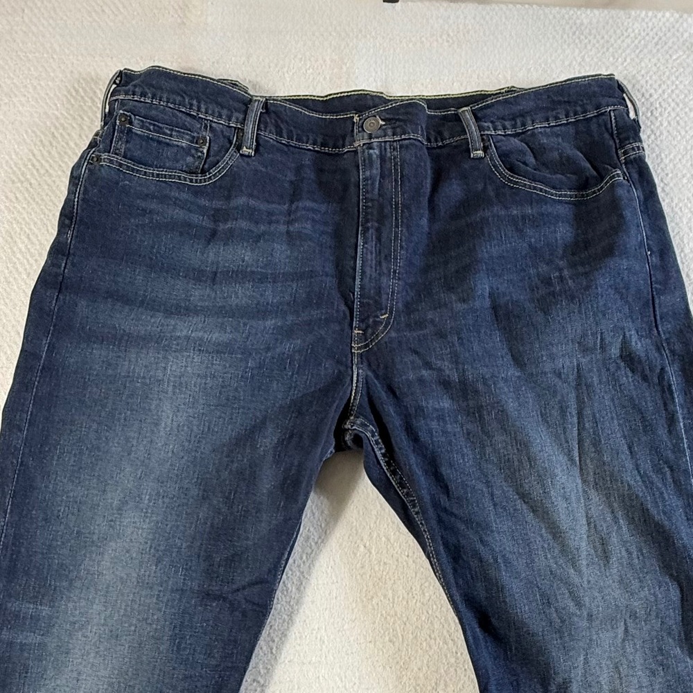Levis 569 Loose Straight Jeans Mens 42x30 Relaxed Fit Dark Wash Blue